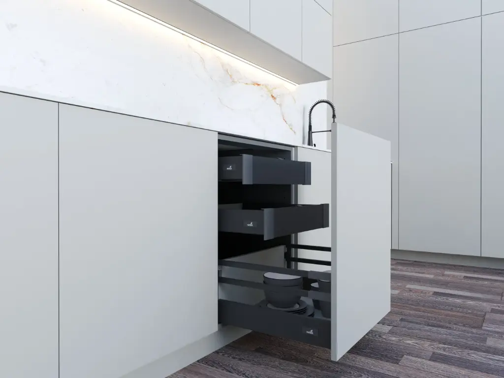 IA Pantry Junior #3 Нөөцийн шүүгээ (Хар саарал, 600 мм)